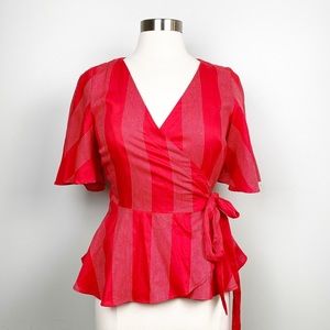 LOFT Wrap Peplum Shirt NWT